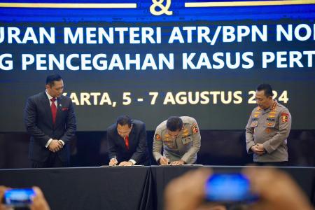 Kerjasama Kementrian ATRBPN Dan POLRI Sepakat Cegah Masyarakat Menjadi