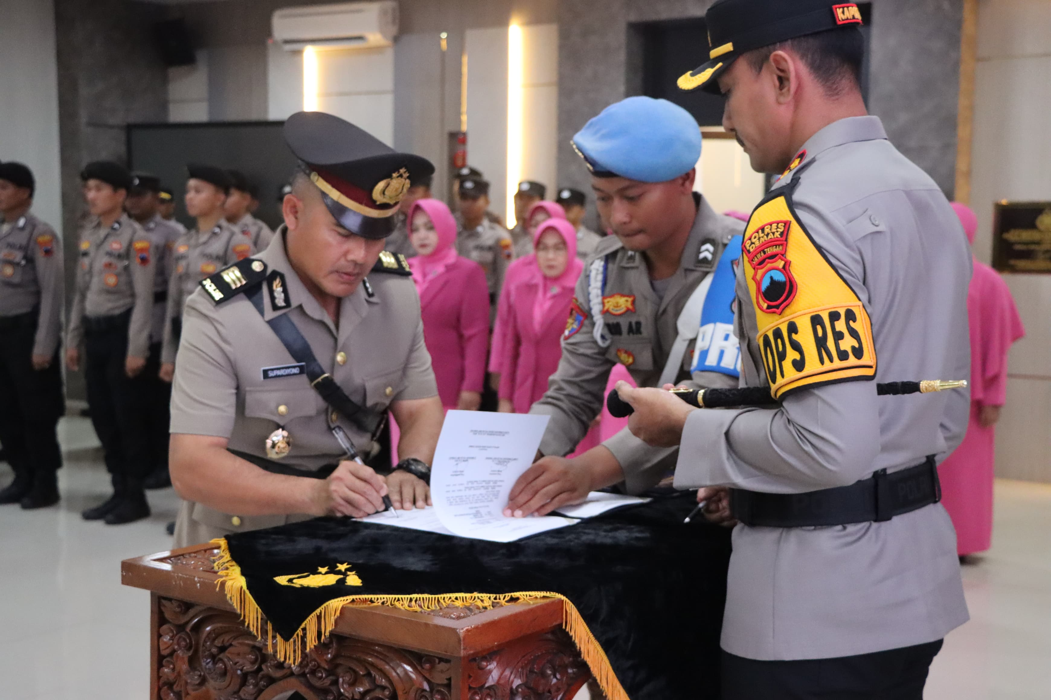 Kapolres Demak Pimpin Sertijab Kabakren Dan Kabaglog