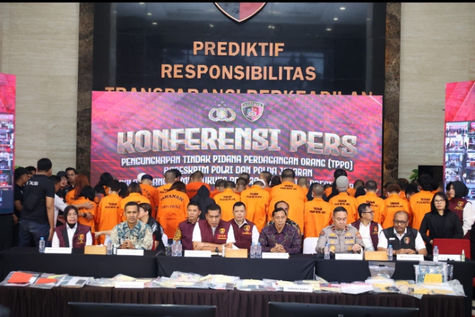 Polri Berhasil Ungkap 397 Kasus Tppo Dan 482 Tersangka, Selamatkan 904