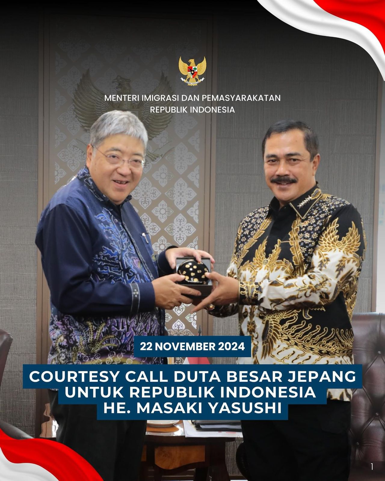 Kunjungan Kedutaan Besar Jepang Bertemu Menteri Imigrasi Dan Permasyar