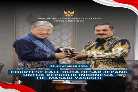 Kunjungan kedutaan besar Jepang bertemu Menteri Imigrasi dan Permasyar