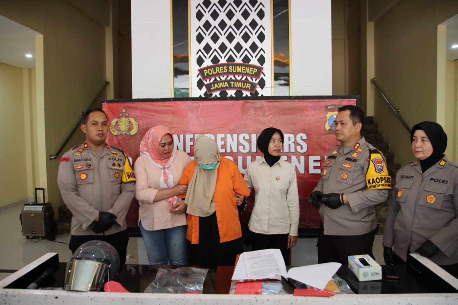 Polres Sumenep Berhasil Ungkap Kasus Pembuangan Bayi Di Masjid Al kaut
