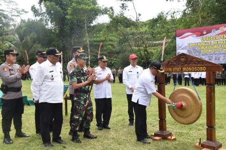 TMMD Sengkuyung Tahap I Kodim 0707Wonosobo Dibuka Oleh Wakil Bupati
