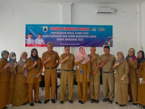 Plt. Kepala Dinas Koperasi Dan Ukm Kabupaten Lebak Buka Forum Perangka