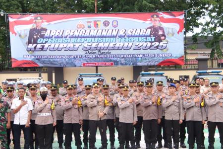 Polres Sumenep Gelar Apel Pengamanan dan Siaga Malam Takbiran