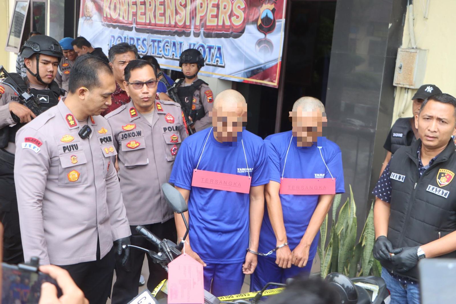 Empat Bandit Curanmor Diringkus Polres Tegal Kota, Aksi Brutal Dihenti