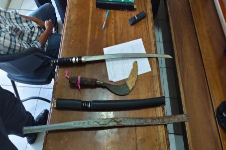 Remaja Bawa Sajam  Diduga Hendak Lakukan Penganiayaan Diamankan Polsek