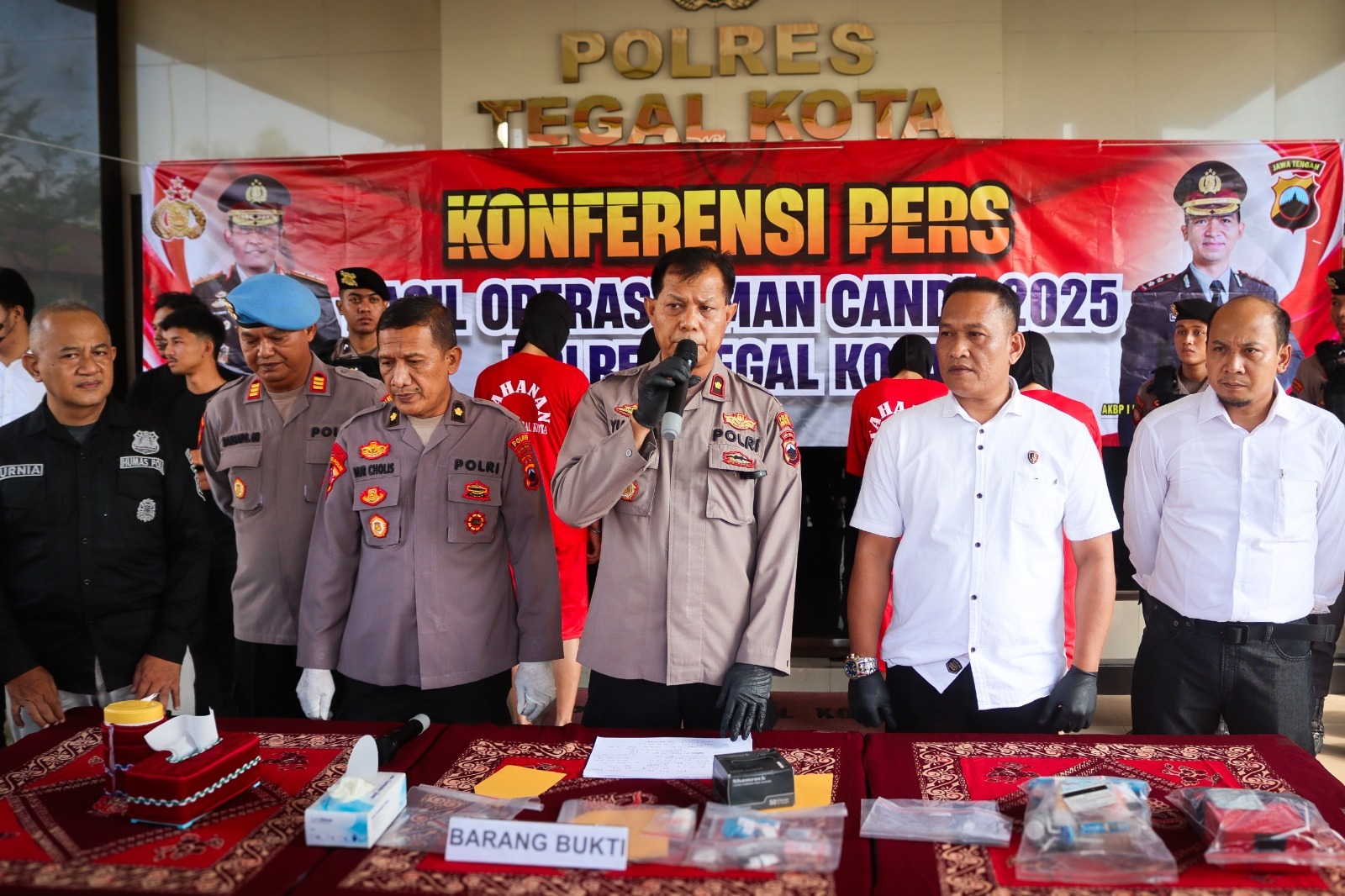 Polres Tegal Kota Gempur Premanisme, Bongkar 4 Kasus Narkoba Dan Sita