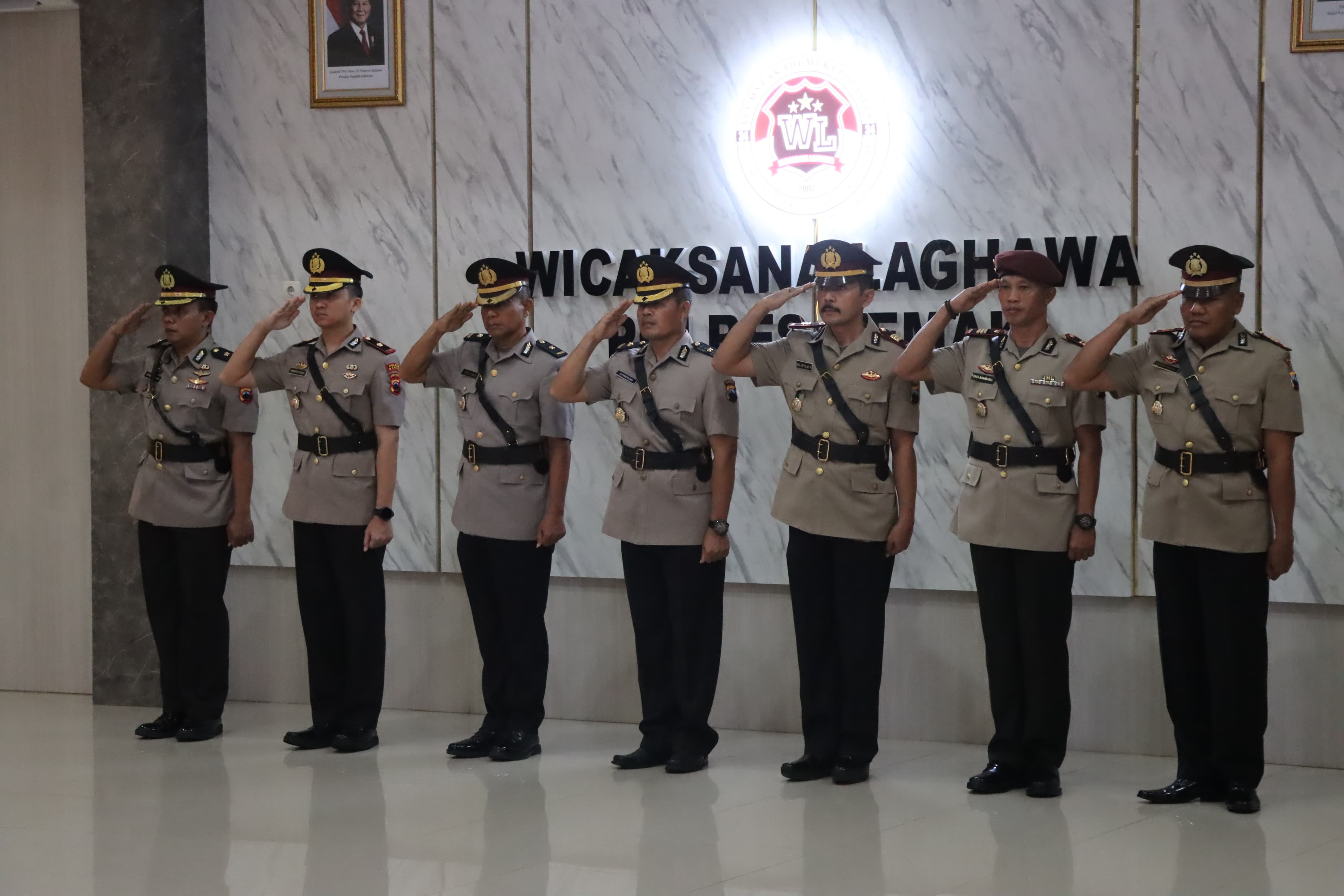 )polres Demak Gelar Sertijab Wakapolres, Pju, Dan Kapolsek Gajah: Perk