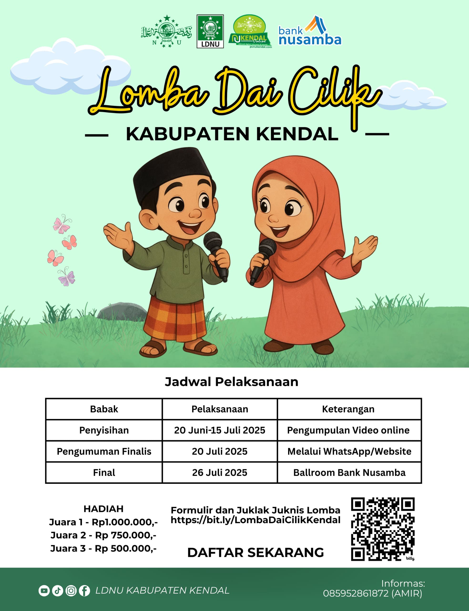 Lomba Dai Cilik Ldnu Kendal Siap Digelar, Berikut Jadwal Dan Hadiahnya