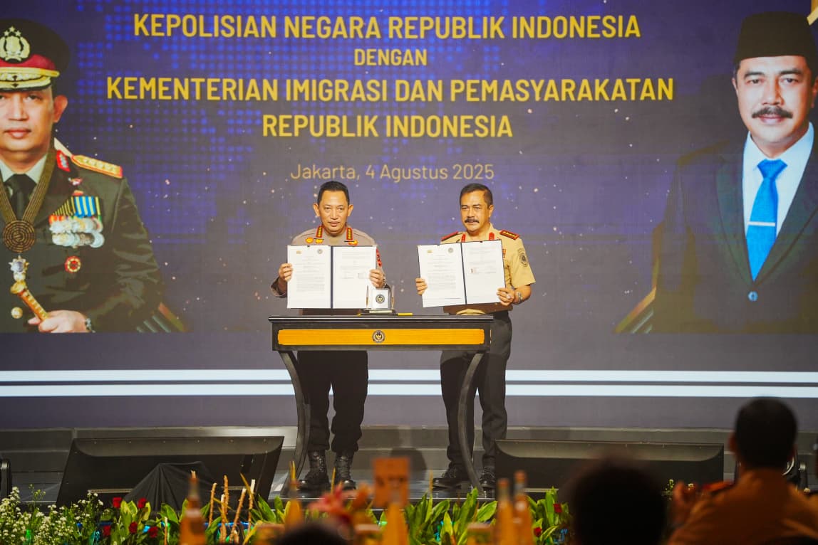 Teken Nota Kesepahaman Dengan Kementerian Imipas, Kapolri Harap Sinerg