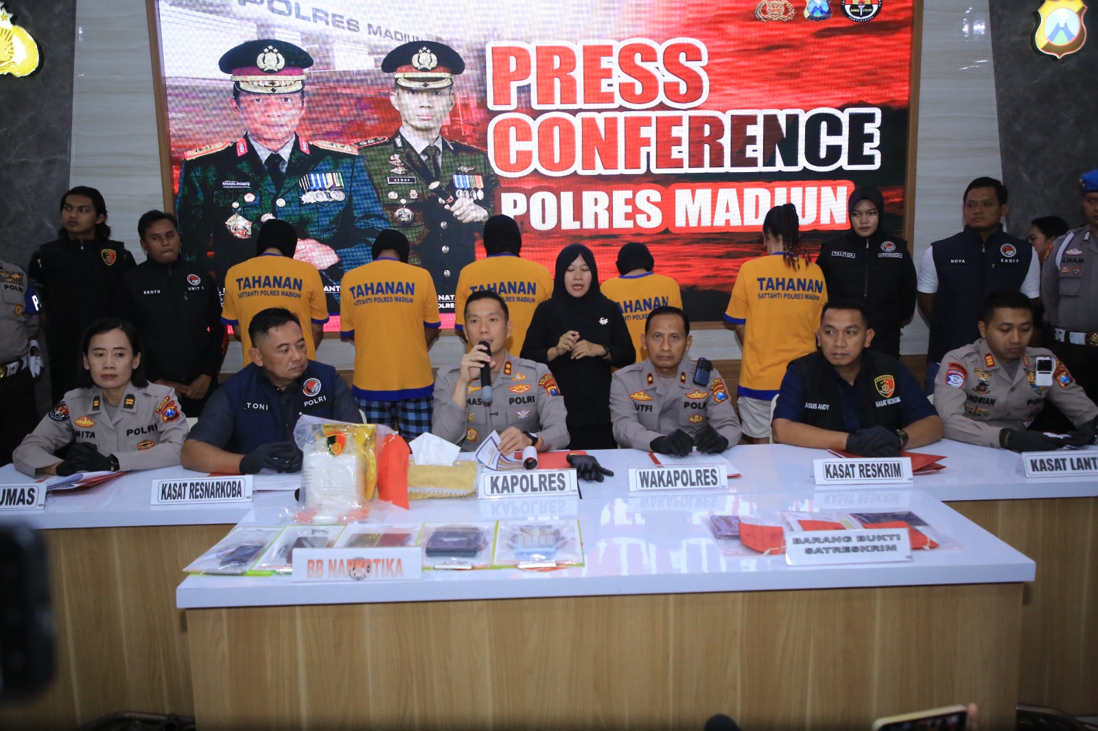 Polres Madiun Berhasil Bongkar Jaringan Narkoba, 4 Tersangka Dan 1,1 K