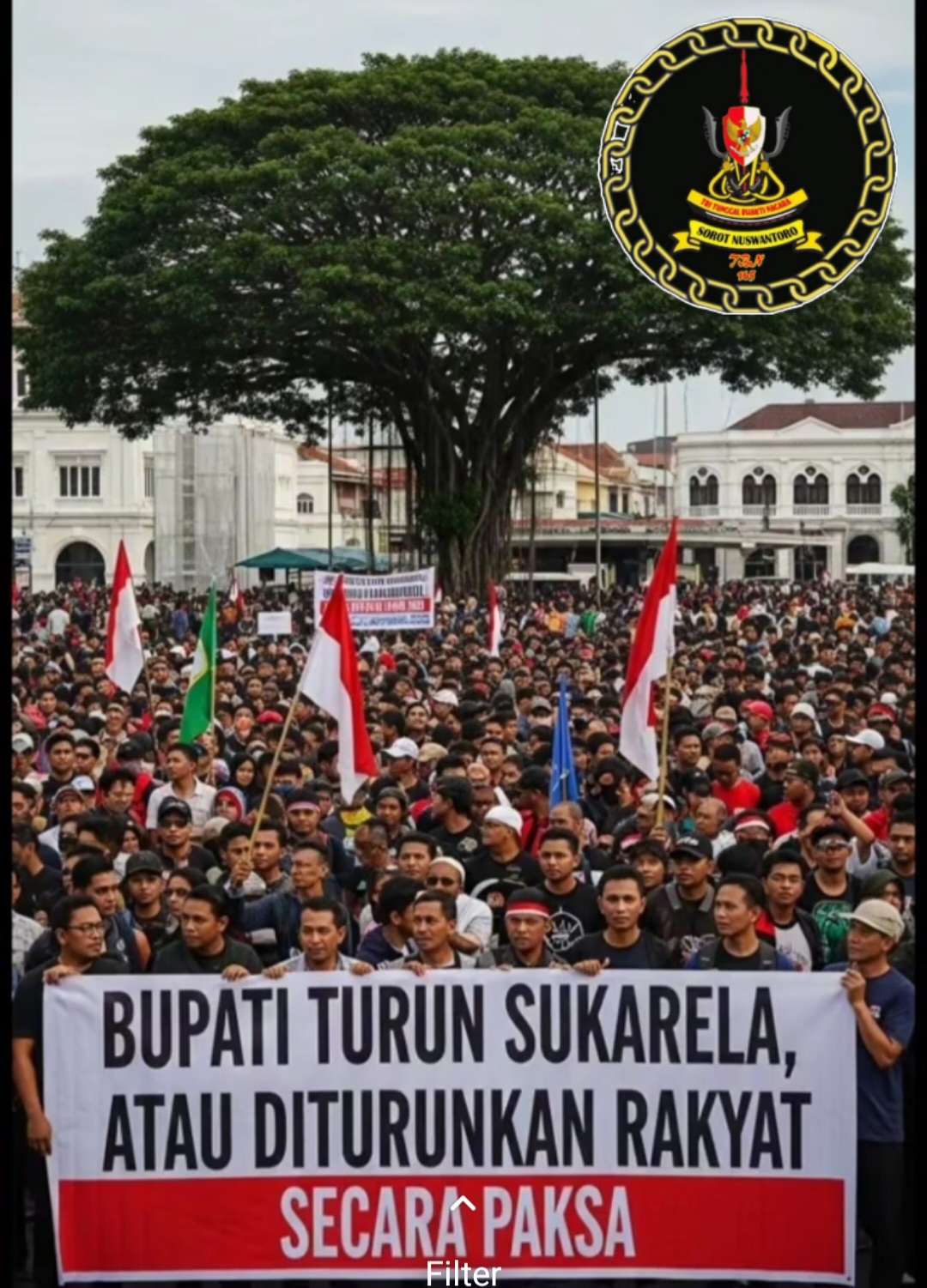 Ratusan Aksi Demo Turunkan Bupati Pati Memanas 13 Agustus