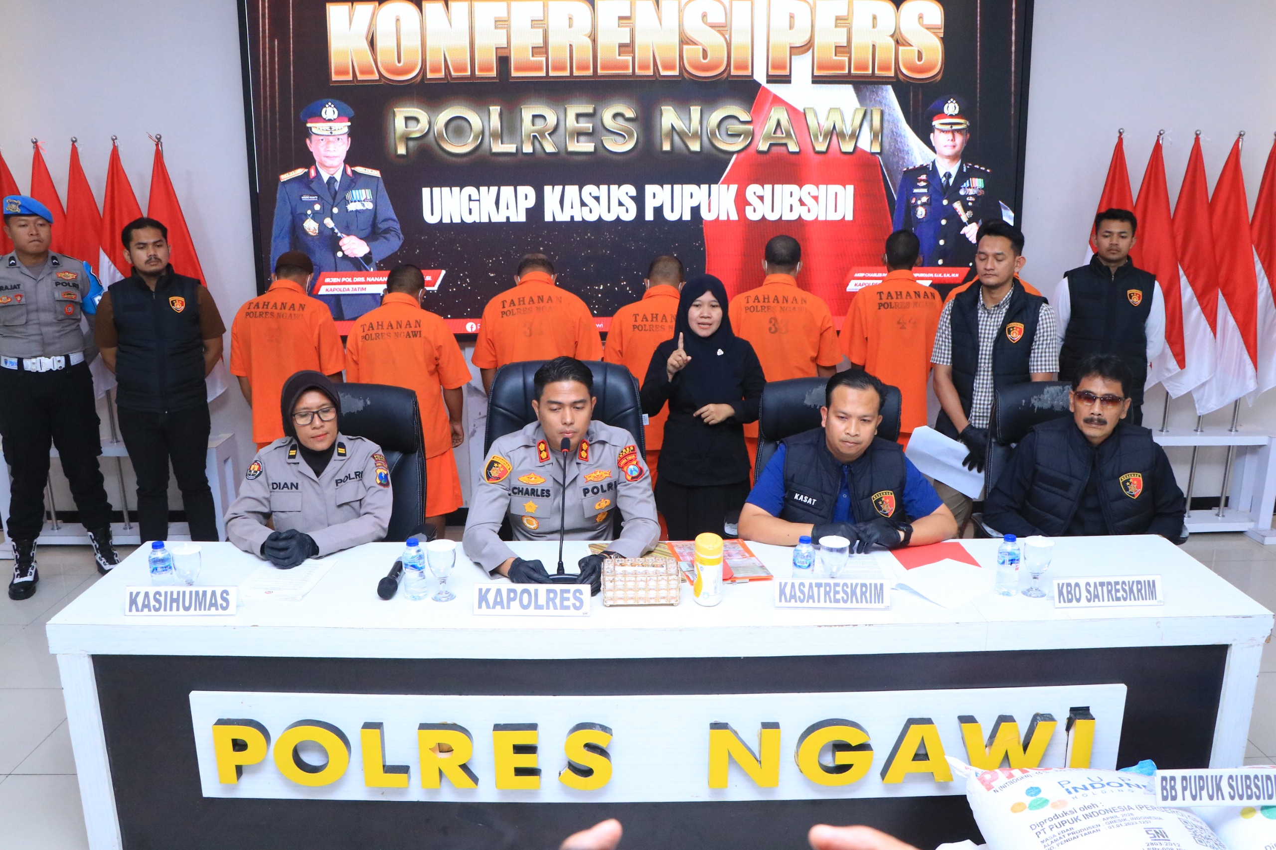 Polres Ngawi Berhasil Ungkap Upaya Penjualan Ilegal 17,8 Ton Pupuk Ber
