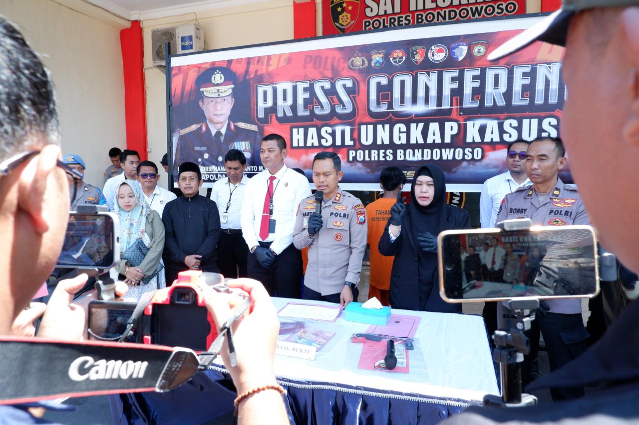 Polres Bondowoso Berhasil Ungkap Tiga Kasus Kriminal Menonjol, Dua Di
