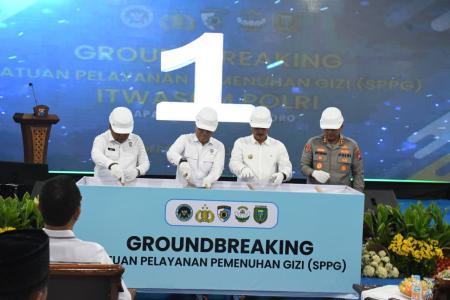 Polri Resmikan Groundbreaking SPPG di Madiun Dukung Program Makan Berg