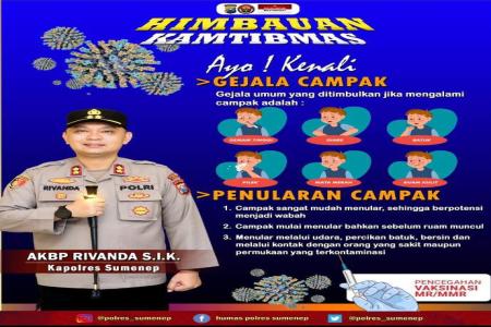 Polres Sumenep Ajak Masyarakat Waspada Campak Kenali Gejala dan Lakuka