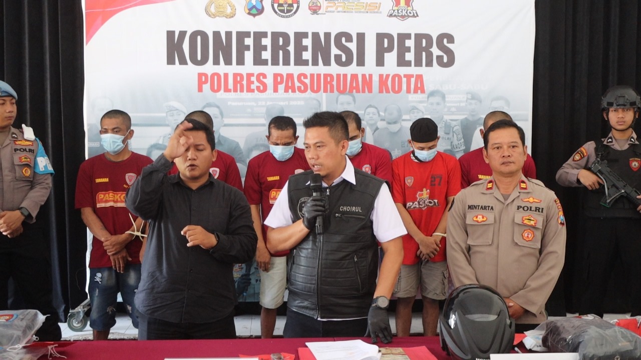 Polres Pasuruan Kota Berhasil Amankan 6 Tersangka Komplotan Curanmor Y