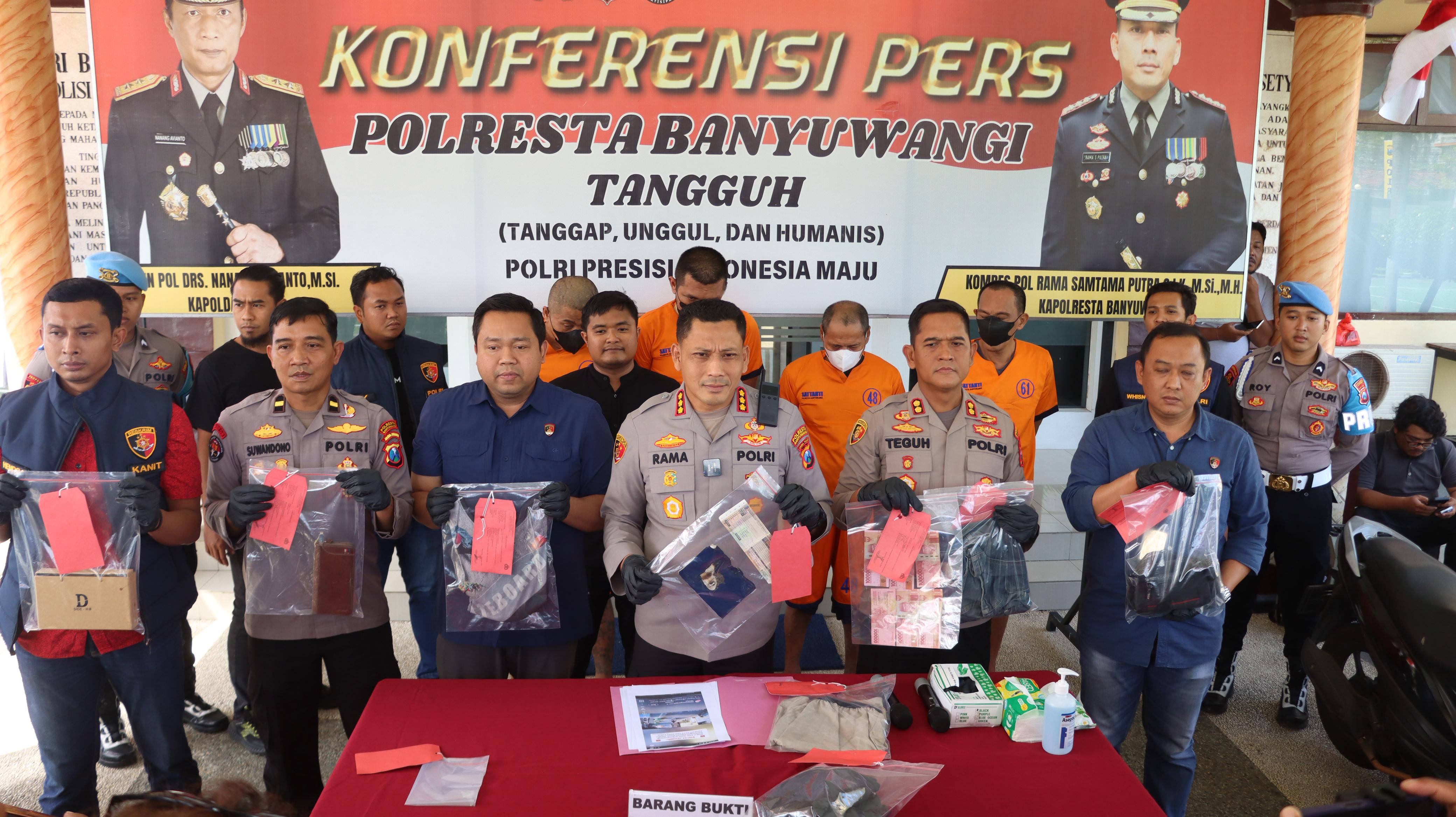 Polresta Banyuwangi Bongkar Sindikat Curanmor, Empat Tersangka Diamank