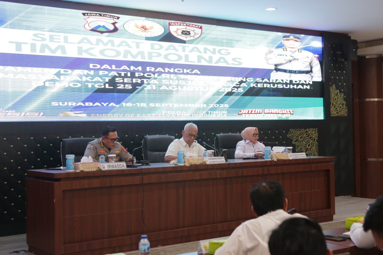 Kompolnas Lakukan Monitoring Di Polda Jatim, Bahas Rekam Jejak Dan Pen