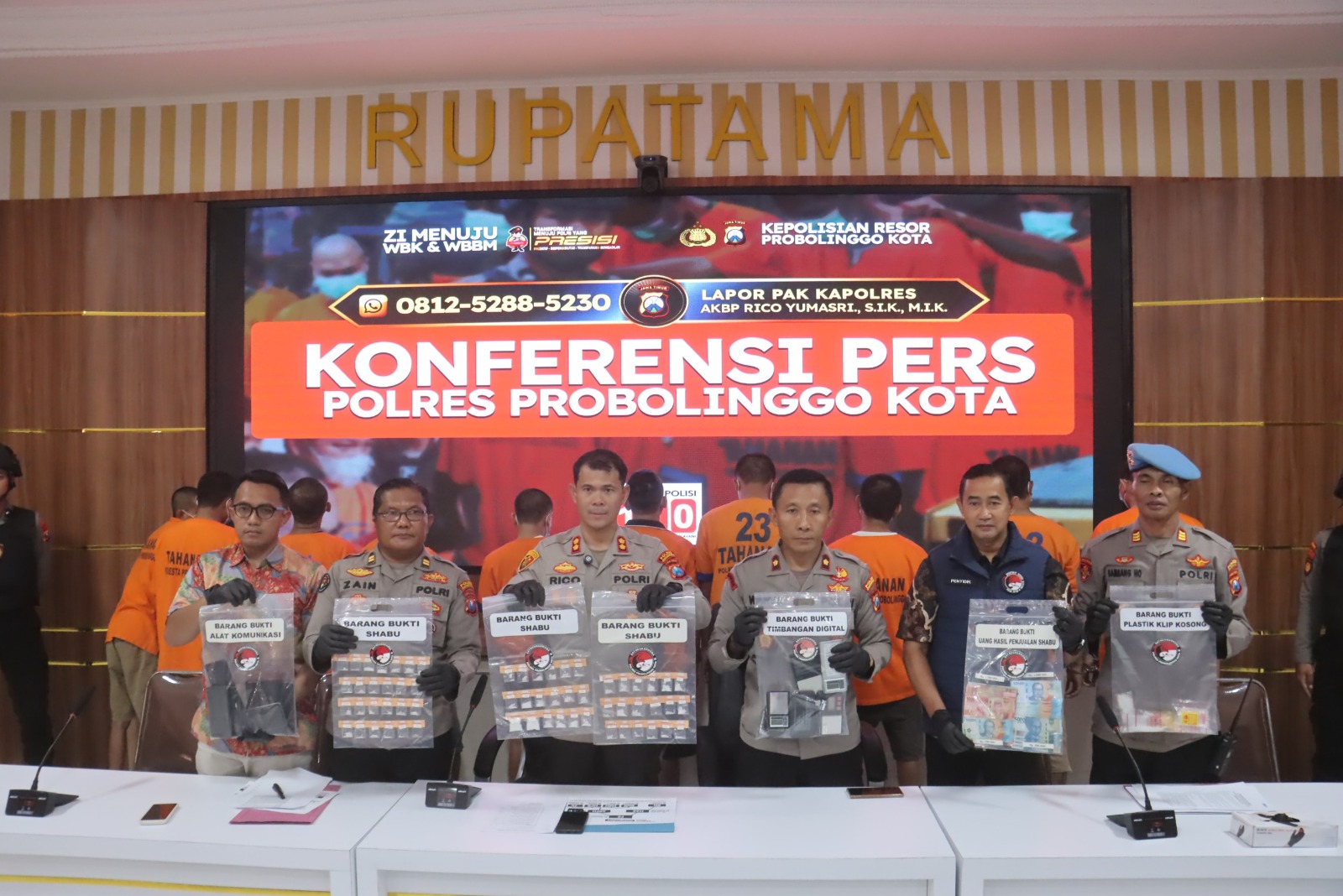 Polres Probolinggo Kota Amankan 10 Tersangka Jaringan Narkoba Dalam Op