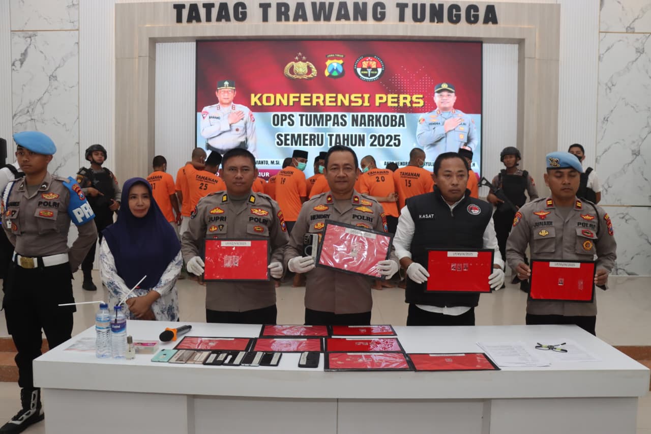 Ops Tumpas Narkoba 2025 Polres Pamekasan Berhasil Amankan 19 Tersangka