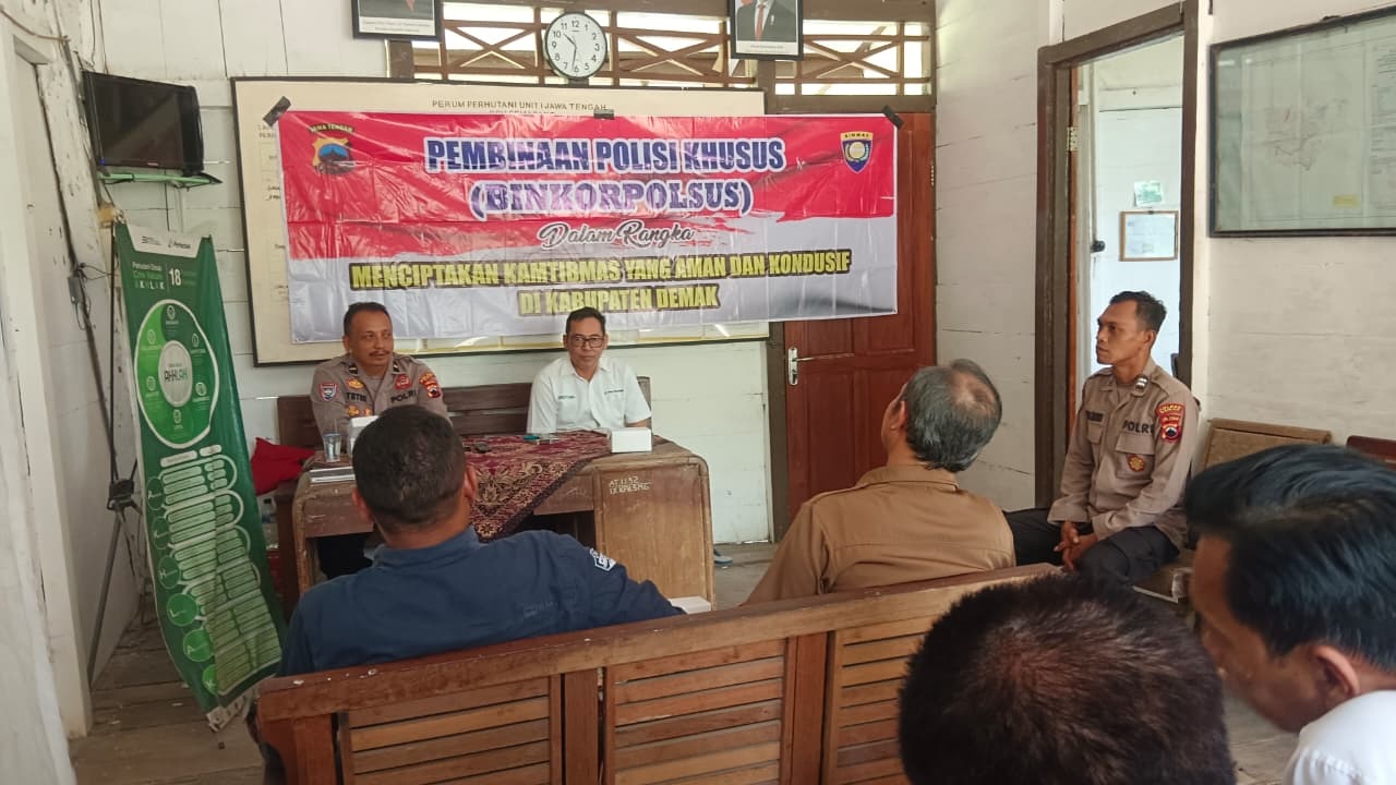 Polres Demak & Perhutani Gelar Pembinaan Teritoriuntuk Tingkatkan Peng
