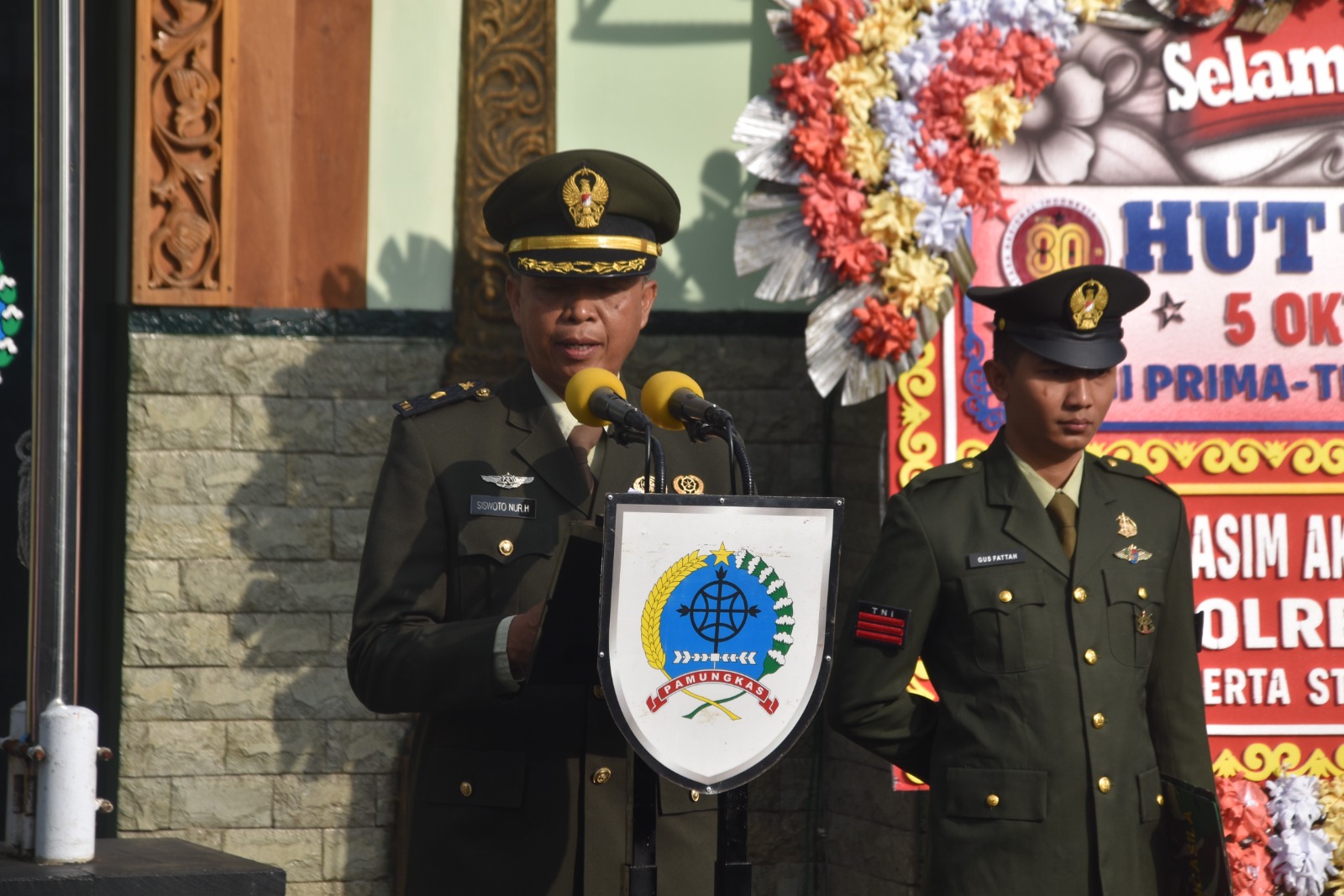 Kodim 0707/wonosobo Gelar Upacara Hut Tni Ke 80 Dengan Penuh Khidmat,