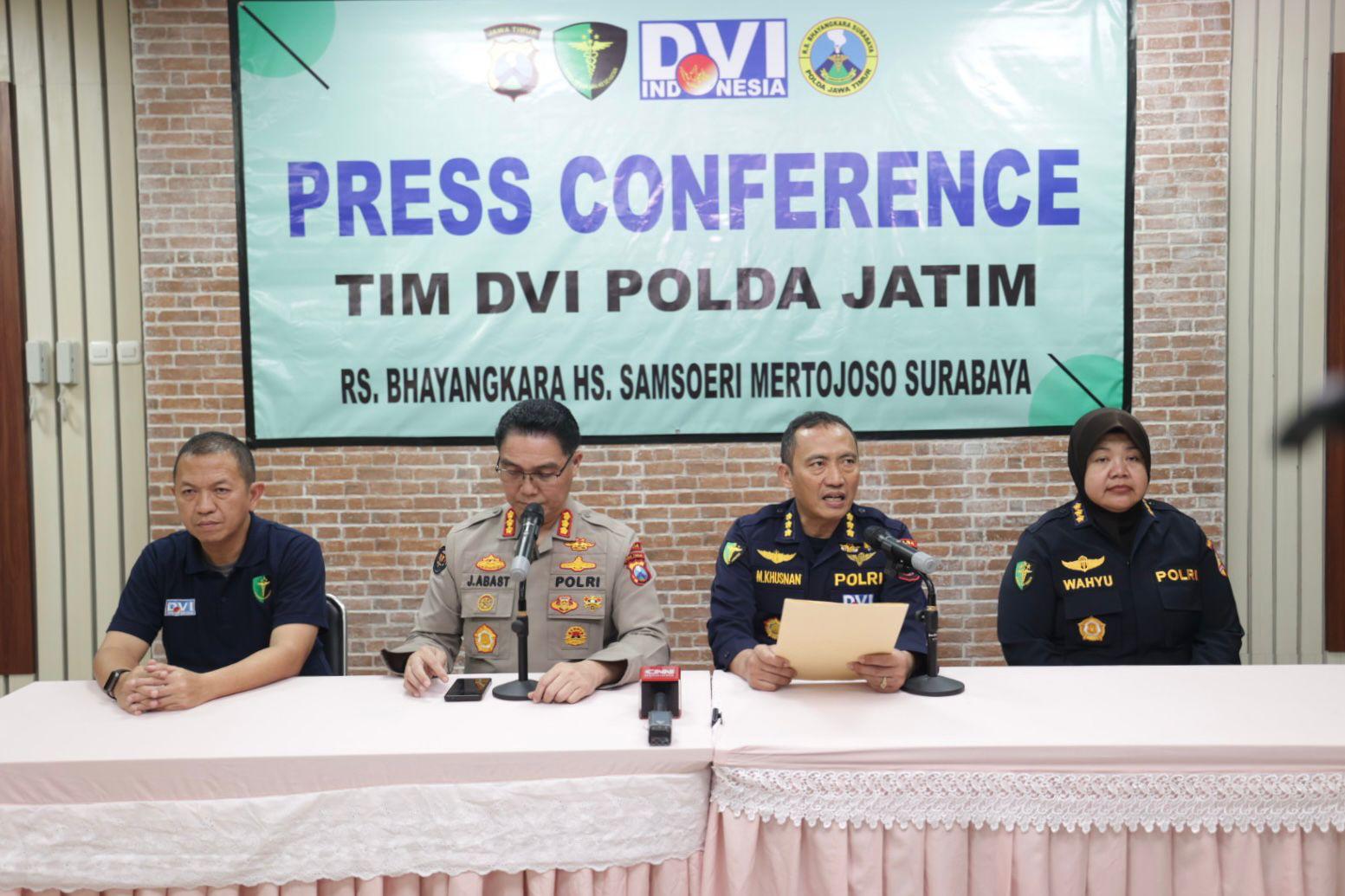 Tim Dvi Polda Jatim Telah Berhasil Identifikasi 50 Jenazah Santri Al k