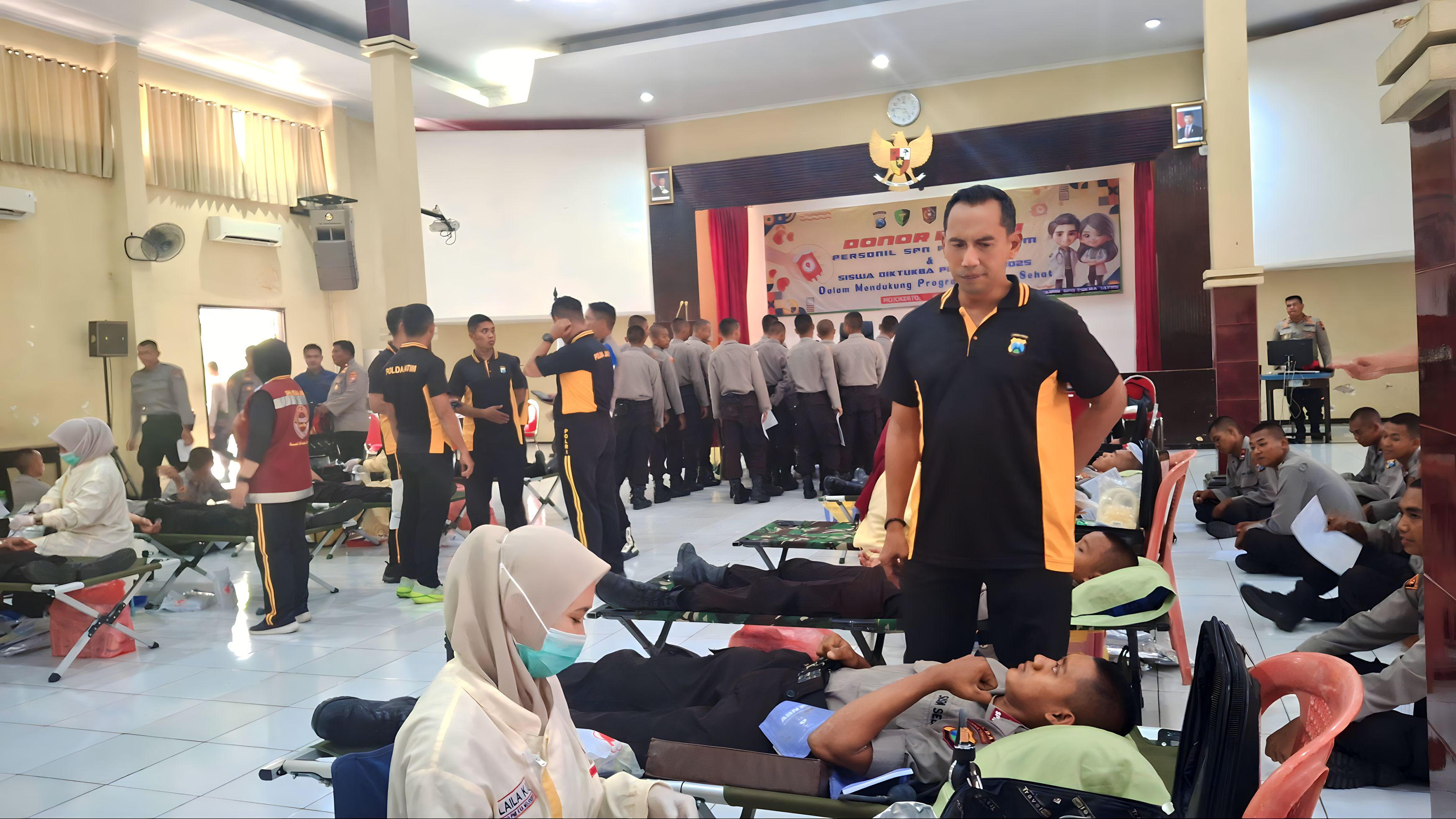 Misi Kemanusiaan Spn Polda Jatim Kumpulkan 170 Kantong Darah Wujudkan 