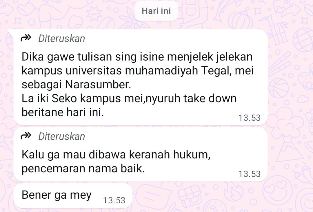 Diduga Diintimidasi Oleh Pihak Kampus, Keluarga Mei Astri Prihastuti D