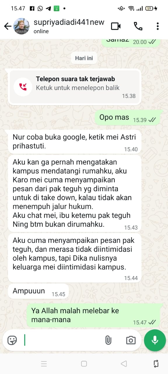 Keluarga Mei Astri Prihastuti Mengaku Ditekan, Kuasa Hukum Siap Tempuh