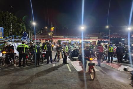 Gelar KRYD Polres Kediri  Kota Amankan Ranmor Tidak Sesuai Spektek