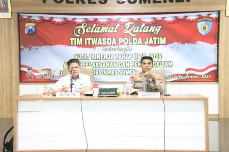 Tim Itwasda Polda Jatim Lakukan Audit Kinerja Di Polres Sumenep