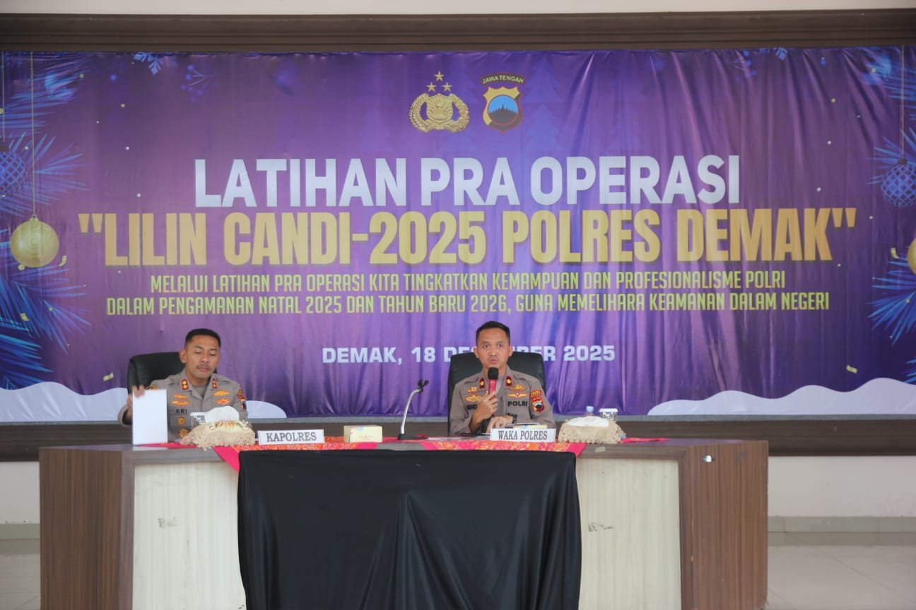 Operasi Lilin Candi 2025 : Polres Demak Fokus Amankan Gereja Dan Desti