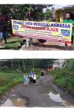 Jalan Pasir Kobat Rusak Bertahun tahun, Warga Desa Sukaraja Minta Perh