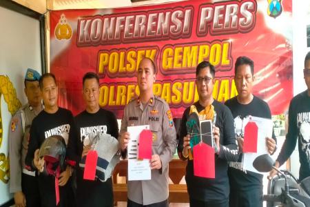 Polsek Gempol Tangkap Lima Pelaku Curanmor dan Curemas di Wilayah Huku
