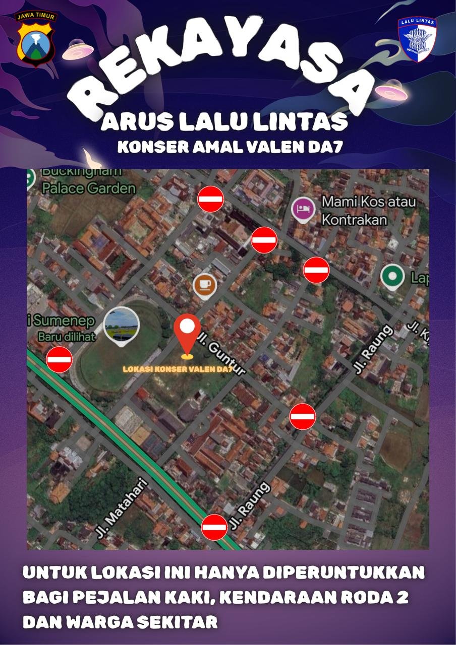 Polres Sumenep Terapkan Rekayasa Lalu Lintas Untuk Amankan Konser Vale