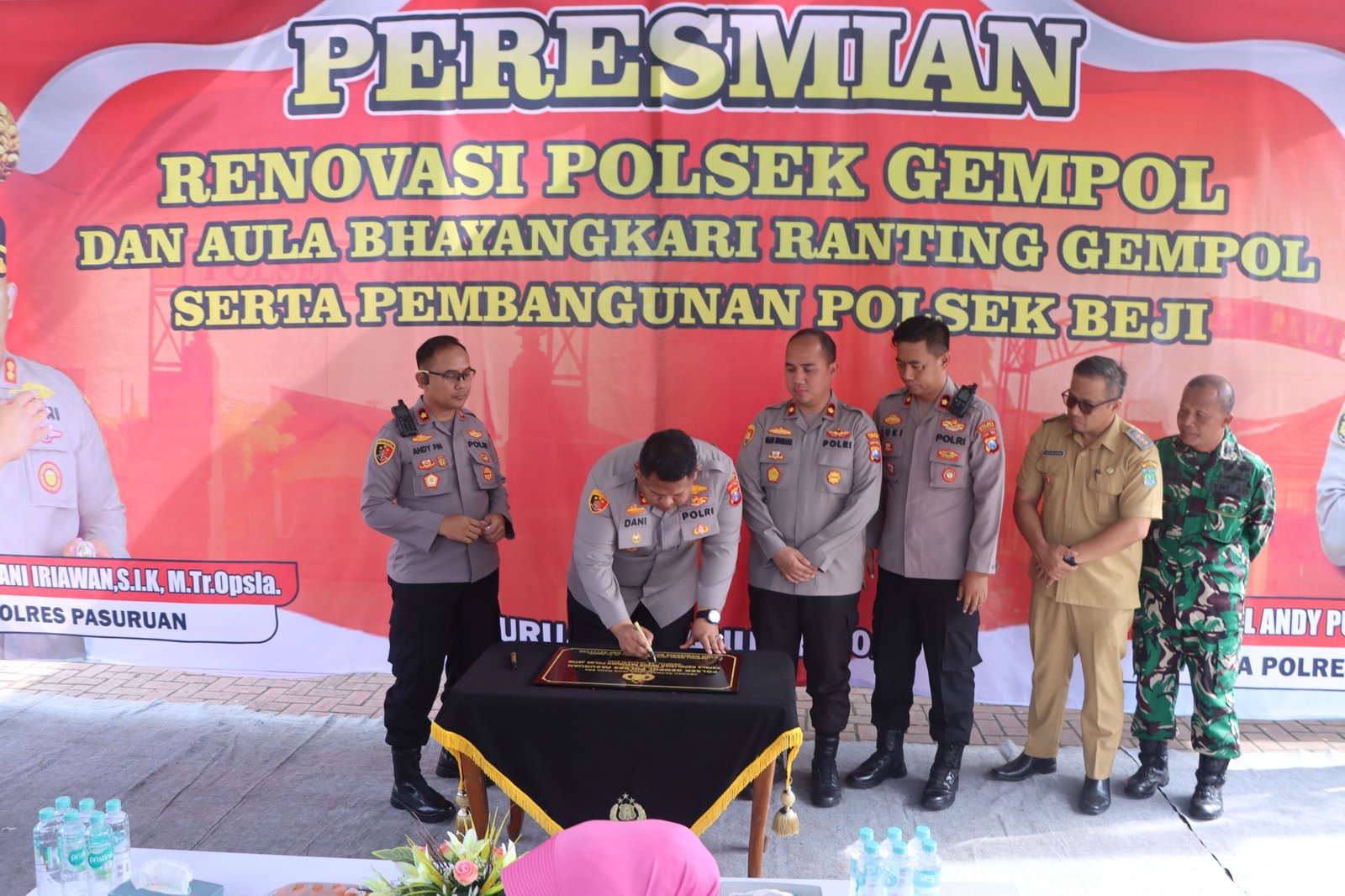 Resmikan Kantor Polsek Gempol Dan Aula Bhayangkari, Kapolres: Polsek P