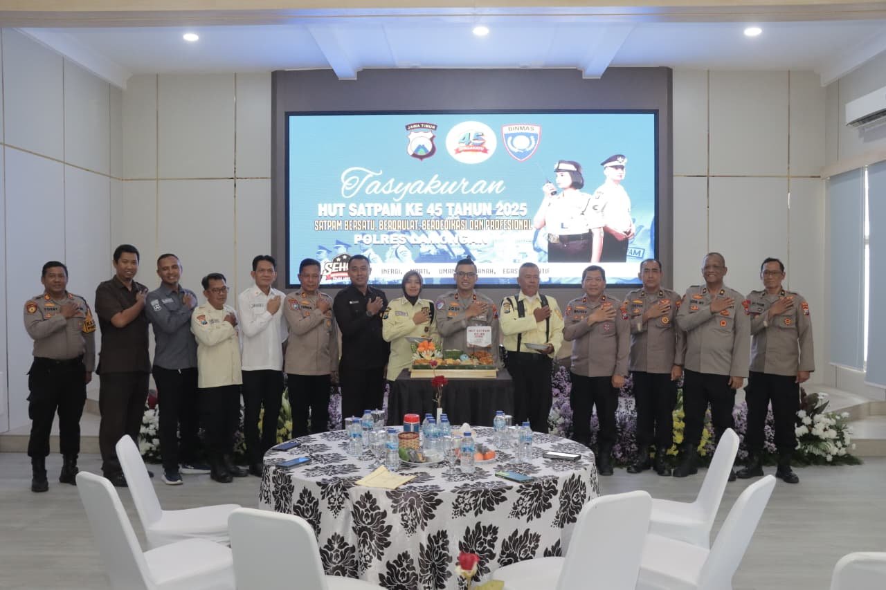 Pesan Kapolres Lamongan Di Tasyakuran Hut Satpam Ke 45