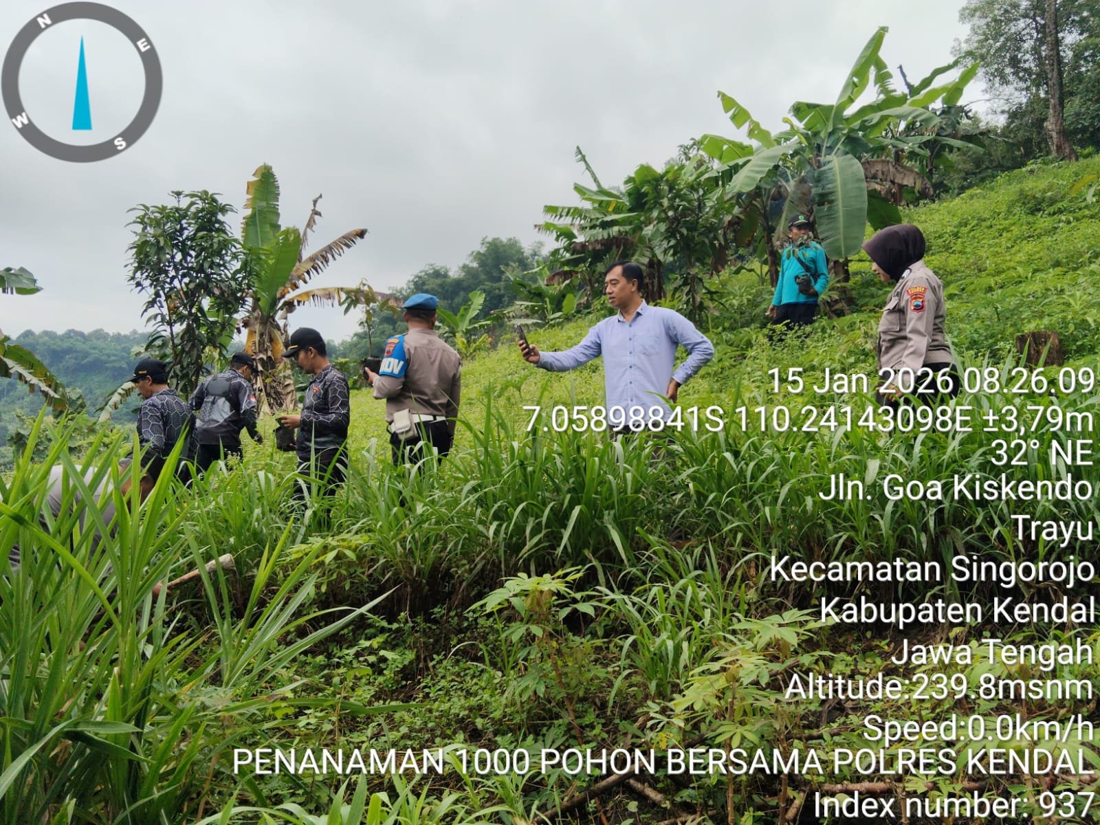Kph Perhutani Kendal Kolaborasi Dengan Polsek Singorojo Hijaukan 6,4 H