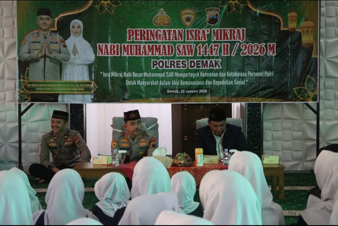 Peringati Isra Mi’raj Polres Demak Perkuat Keimanan Untuk Pelayanan 