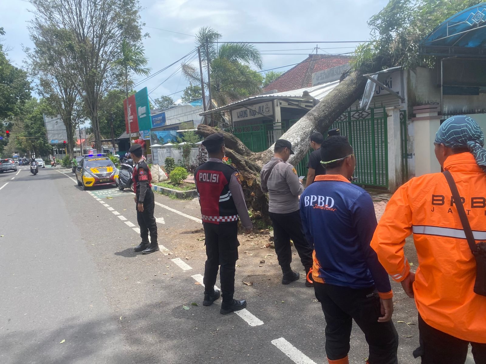 Patroli Sat Samapta Polres Bondowoso Gercep Menerima Laporan Pohon Tum