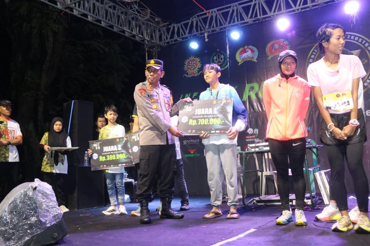 Kapolres Bondowoso Dukung Infantry Night Run 2026, Tetap Semangat Mesk