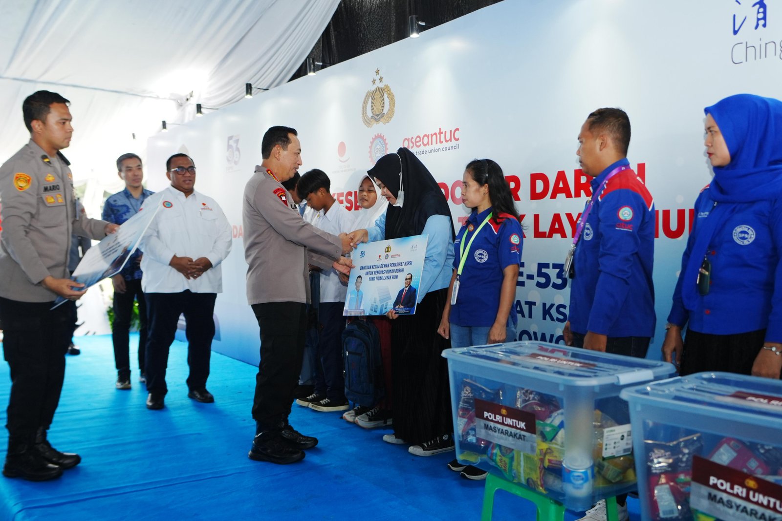 Hadiri Hut Kspsi Ke 53, Kapolri Tegaskan Dukung Perjuangan Buruh