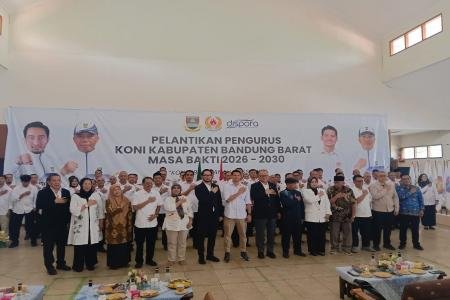 Tobias Ginanjar Dilantik Jadi Ketua KONI KBB Periode 20262030 Diperkua