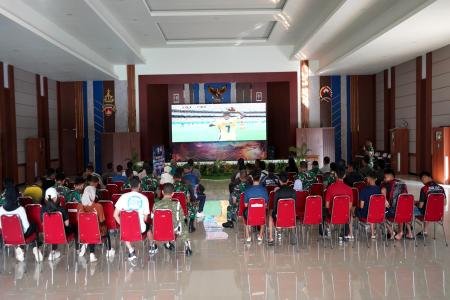 Nobar Piala Dunia 2026 Bergema Satukan Semangat Prajurit dan Masyaraka