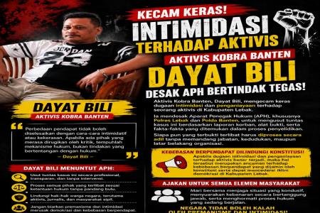 Aktivis Kobra Banten Dayat Bili Kecam Dugaan Intimidasi terhadap Aktiv