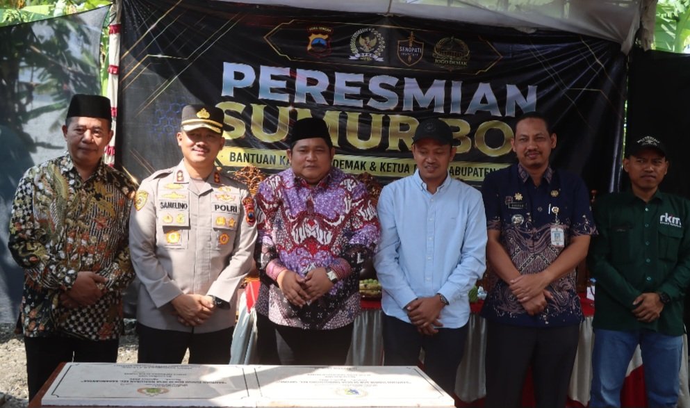 Hadapi Kemarau, Ketua Dprd Dan Kapolres Demak Resmikan Empat Sumur Bor