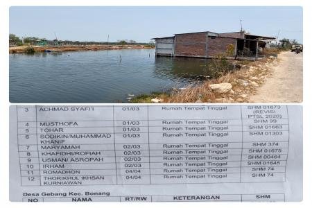 TERBONGKAR 19 SHM DI ATAS TANGGUL SUNGAI MILIK BBWS DUGAAN PENYEROBOTA